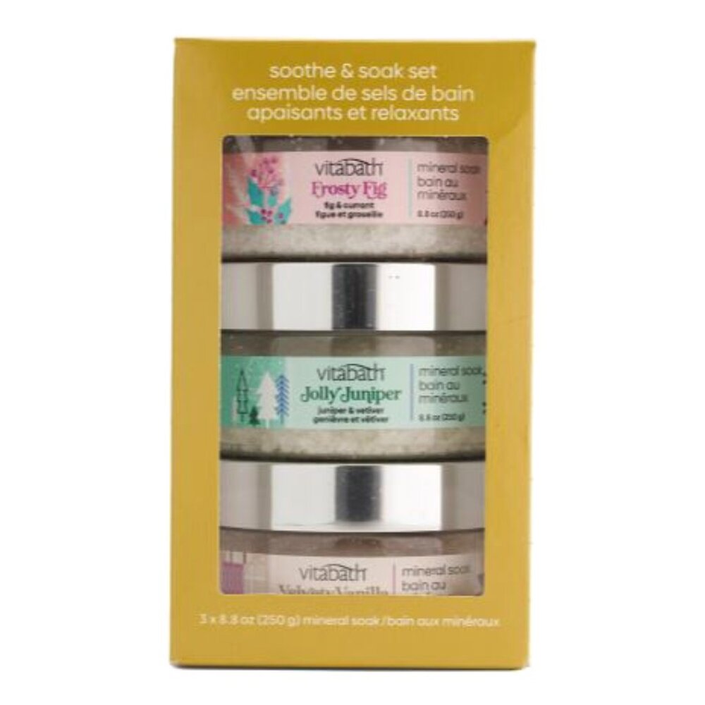 3pc Vitabath Soothe and Soak Gift Set 3 x 8.8oz, Mother's Day Gift